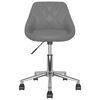 vidaXL Silla de comedor giratoria de cuero sint&eacute;tica gris