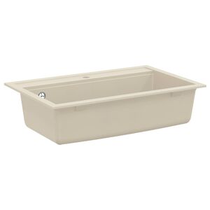 vidaXL Fregadero de cocina de granito con un seno beige