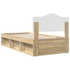 vidaXL Estructura de cama Sonoma 90 x 190 cm Madera de pino macizo