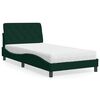vidaXL Cama con colch&oacute;n terciopelo verde oscuro 100x200 cm