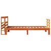 vidaXL Estructura cama con cabecero madera pino marr&oacute;n cera 90x200 cm