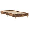 vidaXL Estructura cama sin colchón madera roble ahumado 75x190 cm