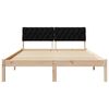 vidaXL Estructura de cama con cabecera Marrón y negro 140 x 190 cm