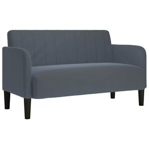 vidaXL Sof&aacute; Loveseat gris oscuro 109 cm terciopelo