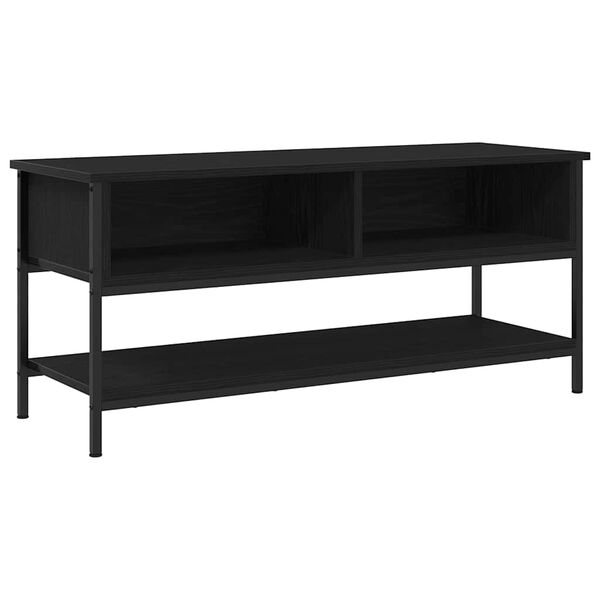 vidaXL Conjunto de mueble de TV Roble Negro 100 x 35 x 45 cm