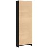 vidaXL Estante de libros Roble Negro 60 x 24 x 176 cm