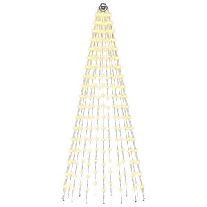 vidaXL Luces de &aacute;rbol de Navidad con estacas 270 LED Blanco C&aacute;lido y