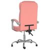 vidaXL Silla de oficina reclinable cuero sintético rosa