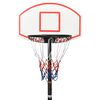 vidaXL Canasta de baloncesto polietileno blanco 216-250 cm