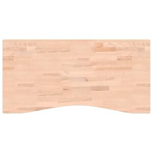 vidaXL Tablero de escritorio madera maciza de haya 100x(45-50)x2,5 cm