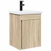 vidaXL Unidad de tocador de ba&ntilde;o con grifo Roble Sonoma