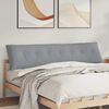 vidaXL Coj&iacute;n de Espalda Gris Claro 200 x 19 x 50 cm tela