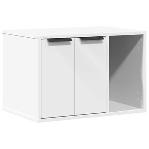 vidaXL Mueble arenero para gatos madera ingenier&iacute;a blanco 60x40x40 cm