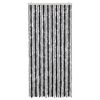 vidaXL Cortina antimoscas chenilla gris y negro 90x200 cm