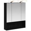 vidaXL Armario con espejo de ba&ntilde;o Roble Negro 60 x 14.5 x 70 cm