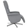 vidaXL Sill&oacute;n reclinable de masaje con reposapi&eacute;s tela gris claro