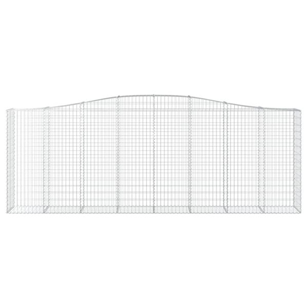 vidaXL Cestas de gaviones 25 uds forma de arco hierro 400x50x140/160cm