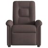 vidaXL Sill&oacute;n de masaje reclinable de tela marr&oacute;n oscuro