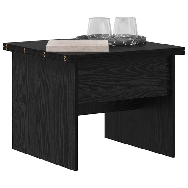 vidaXL Mesa de Café Roble Negro 55 x 54,5 x 45 cm Madera contrachapada