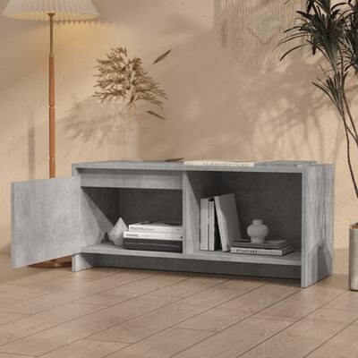 vidaXL Mueble para TV madera contrachapada gris hormigón 90x35x40 cm