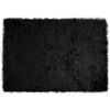 vidaXL Alfombra de de oveja sint&eacute;tica TAFALLA Negro 140 x 200 cm