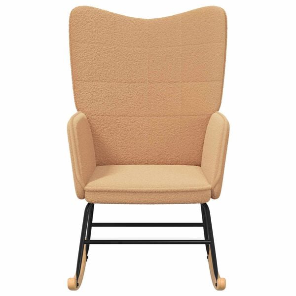 vidaXL Mecedora Beige Tela Sherpa