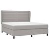 vidaXL Cama box spring con colch&oacute;n tela gris claro 180x200 cm