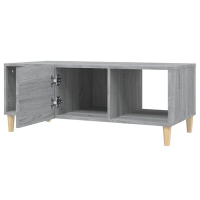 vidaXL Mesa de centro madera contrachapada gris Sonoma 102x50x40 cm