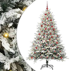 vidaXL &Aacute;rbol de Navidad Artificial Pre-iluminado con Juego de Bolas