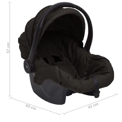 vidaXL Sillita de coche para bebés gris antracita 42x65x57 cm