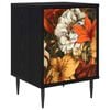 vidaXL Mesa de noche GENNEP Roble Negro 36 x 33 x 51 cm
