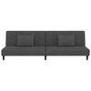 vidaXL Sof&aacute; cama de 2 plazas con dos almohadas terciopelo gris oscuro