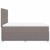 vidaXL Cama box spring con colch&oacute;n tela gris taupe 140x200 cm