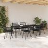 vidaXL Conjunto de Comedor de Jard&iacute;n 7 pcs Negro