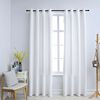 vidaXL Cortinas opacas anillas de metal 2 pzs blanco crudo 140x175 cm