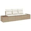 vidaXL Conjunto de sof&aacute;s de jard&iacute;n 3 uds. Beige y Crema