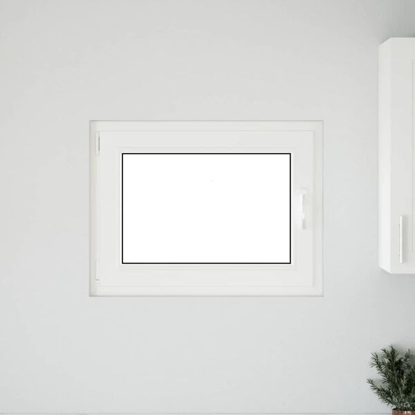 vidaXL Ventana de s&oacute;tano "RISOR" 80x50 cm oscilobatiente DIN izquierda antracita