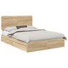 vidaXL Cama con almacenamiento con caj&oacute;n Roble Sonoma 140 x 190 cm