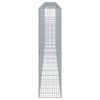 vidaXL Cesta de gaviones con cubierta hierro galvanizado 600x50x200 cm