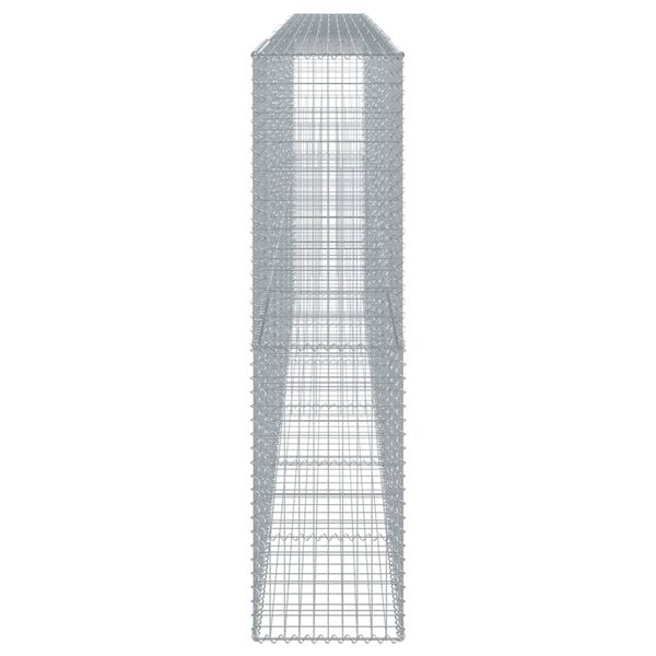 vidaXL Cesta de gaviones con cubierta hierro galvanizado 600x50x200 cm