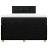 vidaXL Cama box spring con colch&oacute;n tela negro 120x190 cm