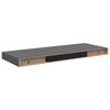 vidaXL Estante flotante de pared MDF gris brillo 60x23,5x3,8 cm