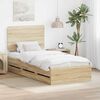 vidaXL Estructura de cama Roble Sonoma 75 x 190 cm Madera Ingenieril