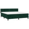 vidaXL Cama box spring con colch&oacute;n terciopelo verde oscuro 180x200 cm