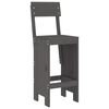vidaXL Set de mesa y taburetes altos jardín 3 piezas madera pino gris