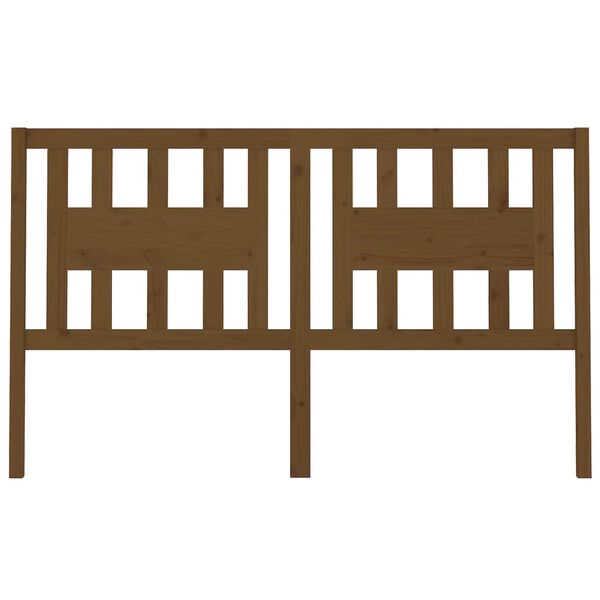 vidaXL Cabecero madera maciza de pino marrón miel 166x4x100 cm