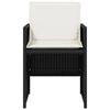 vidaXL Set de muebles jard&iacute;n 5 pzas con cojines rat&aacute;n sint&eacute;tico negro