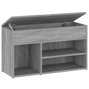 vidaXL Zapatero madera contrachapada gris Sonoma 80x30x45 cm