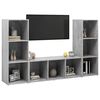 vidaXL | Gabinete de TV | 3 pcs 37 x 35 x 107.5 cm