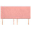 vidaXL Cabecero de cama rosa 180x5x118/128 cm Terciopelo